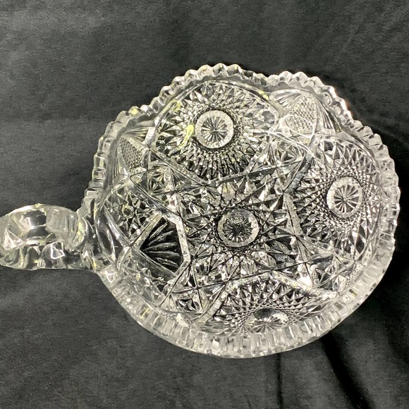 Vintage Nucut Crystal Cut Glass Nappy Candy Nut Dish - Picture 2 of 3